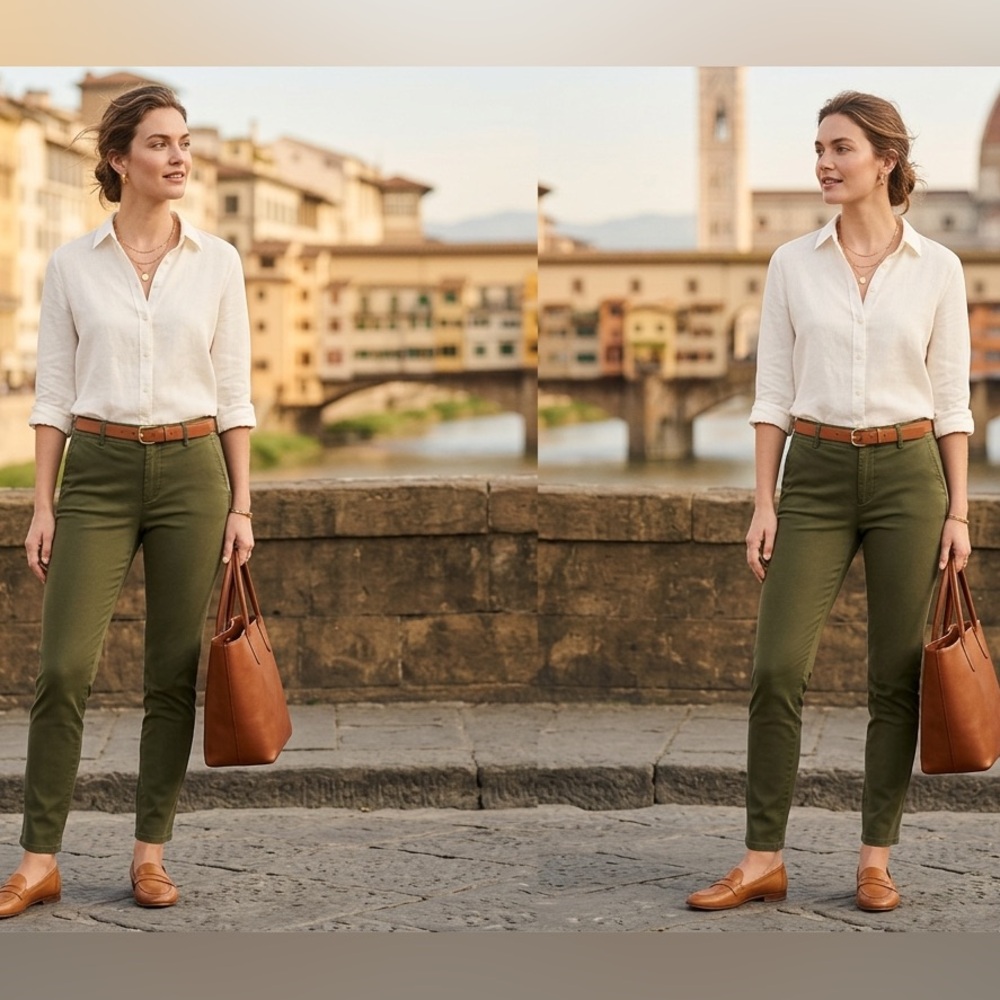 J. Crew Olive Green Skinny Pants